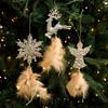 Angel Christmas Tree Feather Pendant Snowflake Hanging Ornament  Christmas Supplies