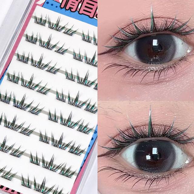 SIDIT - Цветные натуральные без клея Мультипак Накладные ресницы Пучки