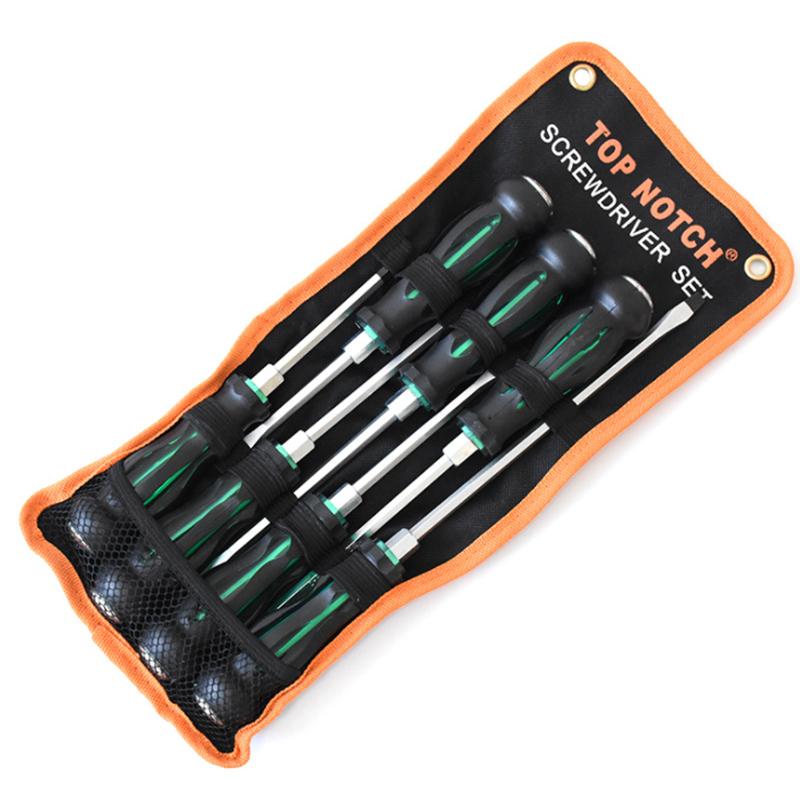 7pcs/set Screwdriver Slotted and Phillips Screwdrivers Set Household Hand Tools Repair Tool Driver Magnetic Insulated Bit Kit
