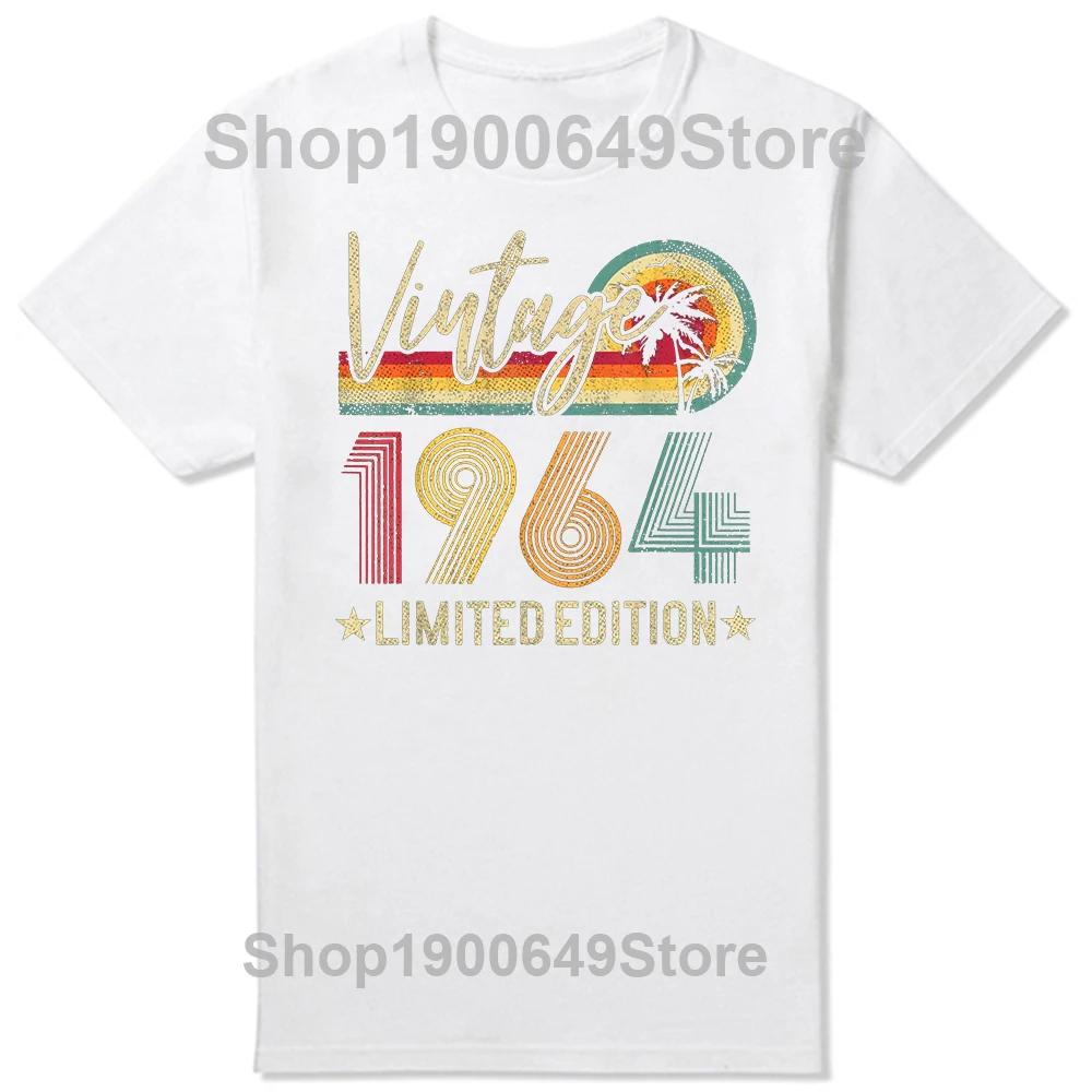 Made in 1964 Limited Edition 60 Years Of Being Awesome Tee Tops Round Neck ShortSleeve Fashion Tshirt Casual Basic Tshirts