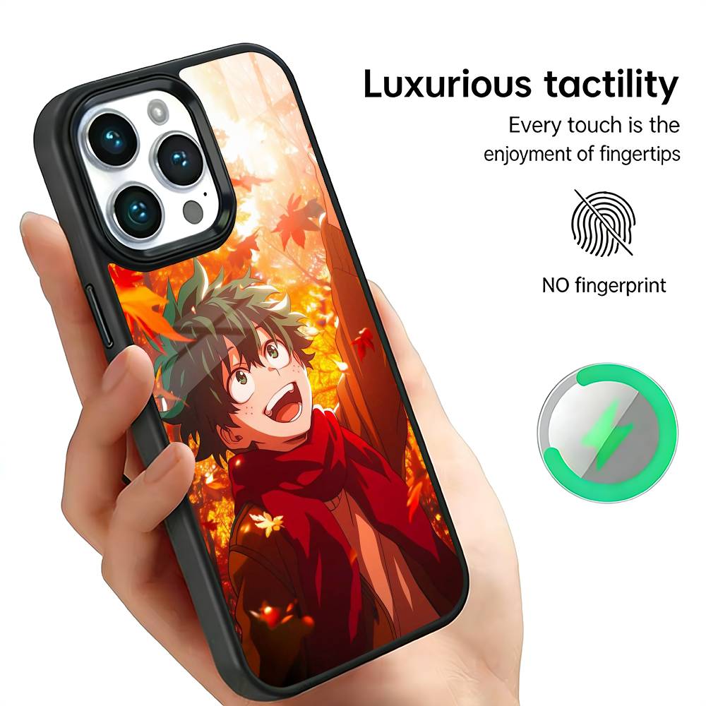 

I-Izuku M-Midoriya M-MHA Phone Case For IPhone17 16 15 14 13 12 11 Plus Pro Max Plus Wireless Charger Cover Funda iPhone17