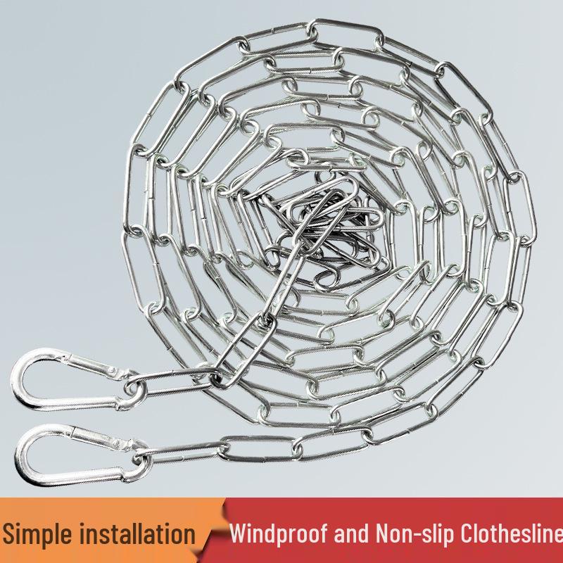 Outdoor Clothesline Iron Chain for Drying Quilts and Clothes - Balcony or Dormitory Use
