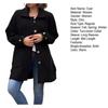 Women Solid Color Loose Single Breasted Cardigan Jacket Long Sleeve Turn Down Collar Spring Fall Coat For Dating