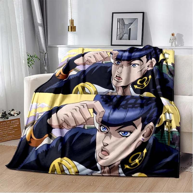 Anime JoJo Bizarre Adventure Flannel Blankets Print Child Adult  Throws Blanket Sofa Travel Teen Student Blanket