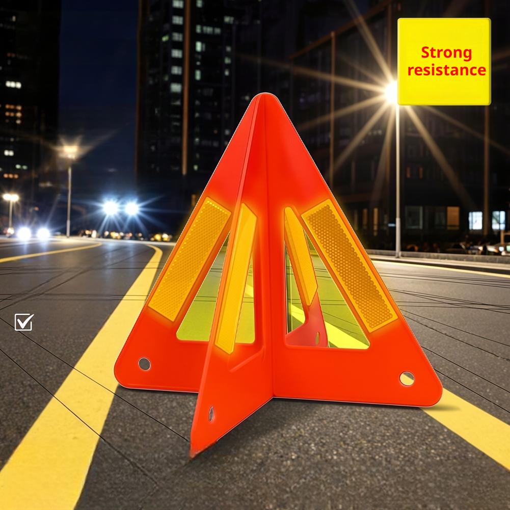 Reflective Car Emergency Warning Triangle Red Foldable Traffic Warning Sign Portable Safety Car Breakdown Warning Sign