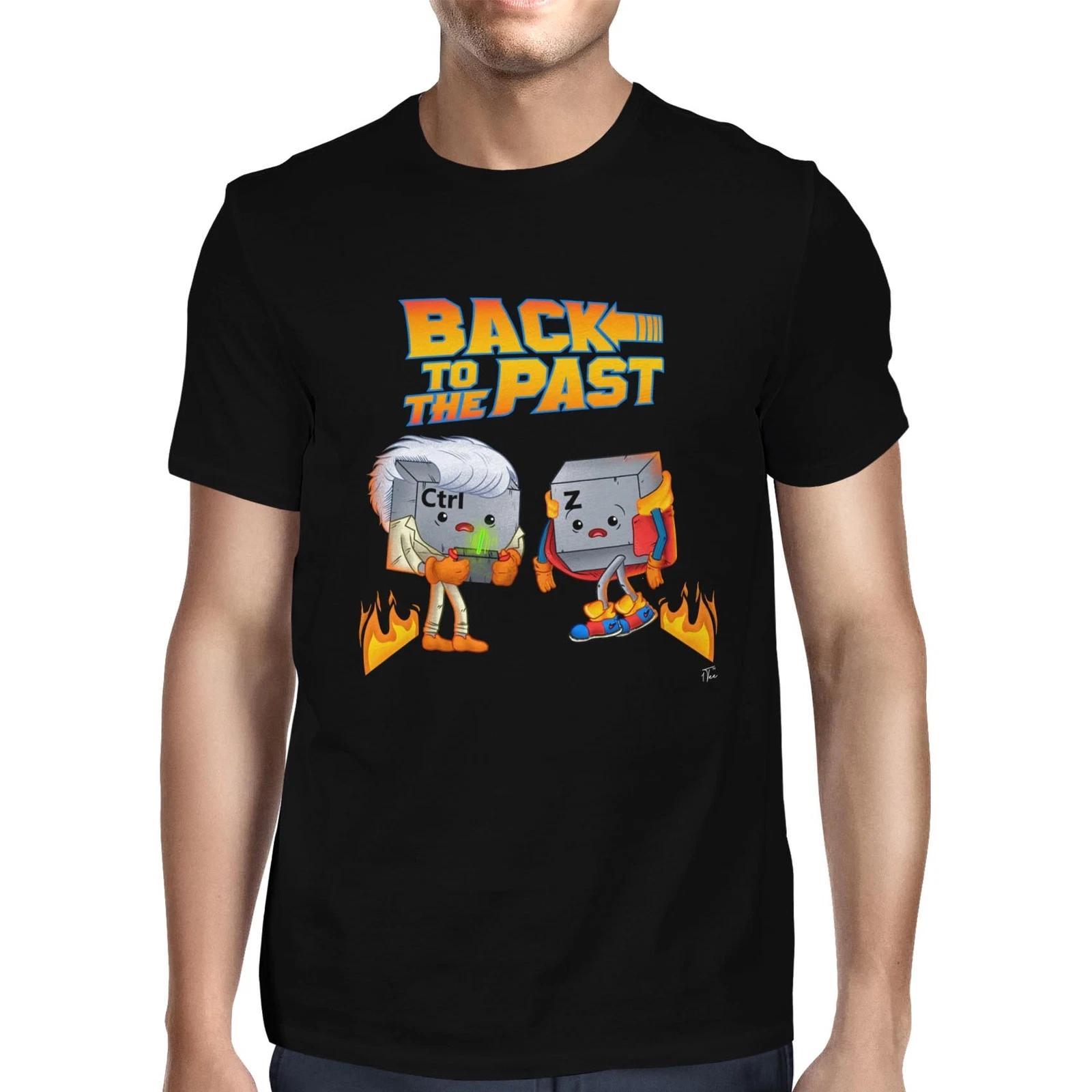 1Tee Mens Back To The Past Ctrl Z,Undo T-Shirt XXL