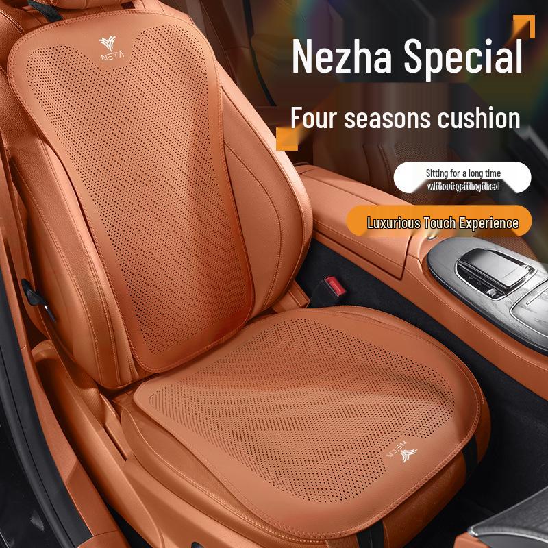 Universal Car Seat Cushion for Nezha S/V/U: Breathable, All-Season Backrest Cover for Rear Seats.