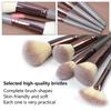 7/15Pcs Professional Makeup Brushes Set Brown Cosmetics Tools for Women Powder Eye Shadow Foundation Contour Blusher Beauty