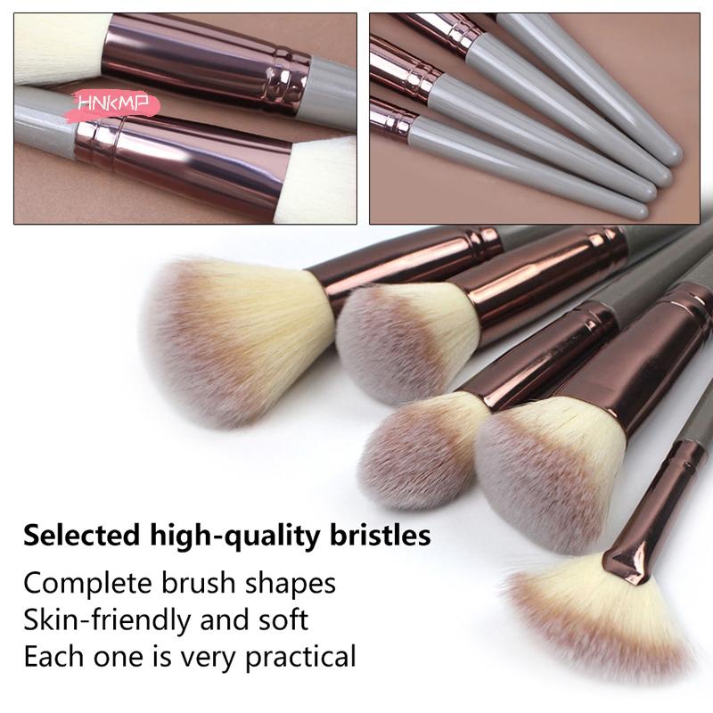 7/15Pcs Professional Makeup Brushes Set Brown Cosmetics Tools for Women Powder Eye Shadow Foundation Contour Blusher Beauty