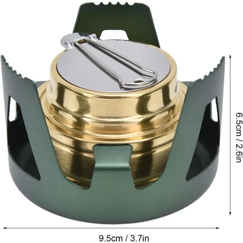 Ultralight Aluminum Alloy Alcohol Stove Mini Portable Adjustable Burner for Backpacking Camping Hiking Emergency Kit