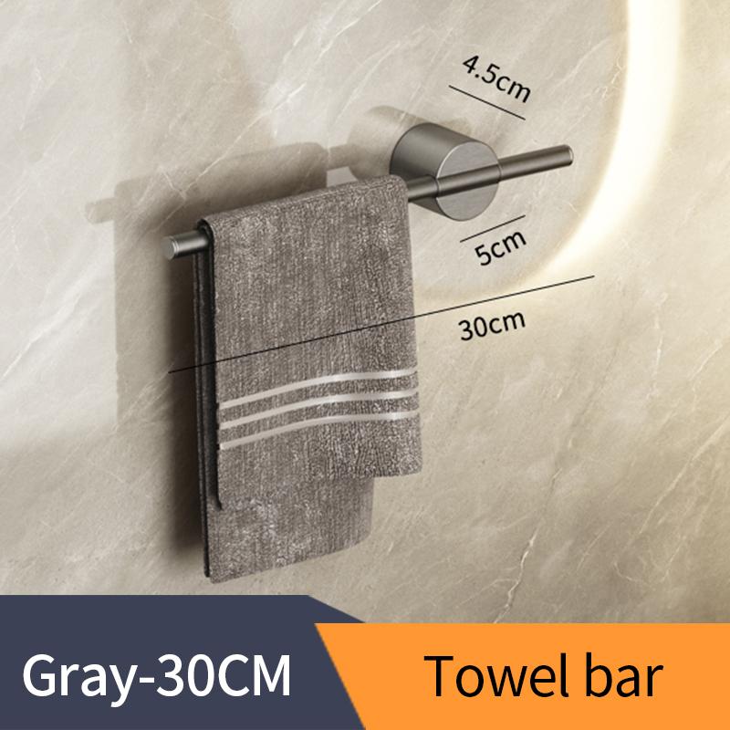 Black Towel Holder Aluminium Alloy Bathroom Towel Hanger Waterproof Towel Bar SS Gold Rack Shelf Accessories 811783
