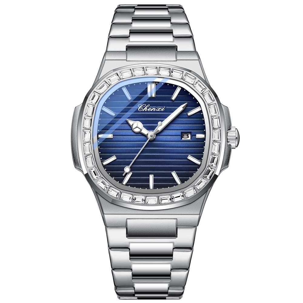 CHENXI Men's Watches Luxury Business Men's Quartz Date Wristwatches Diamond Design Waterproof Luminous Relojes Para Hombres