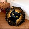 1 PC Automatic Folding Umbrella - Golden Framed Black Cat Pattern, Portable & Foldable Design with 8 Ribs, Christmas Birthday Gifts
