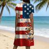 Women's Fashionable Casual Independence Day Print Dress