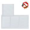 Grille de Ventilation - STEINBERG14 - 300x150mm - Acier - Blanc - Moustiquaire