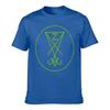 Unisexs Cotton Tshirt With Green Geometric Z Pattern Casual Crew Neck Short Sleeve Tee For Daily Wear Streetwear Style Top