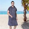 Unisex Quick-drying Hooded Beach Bathrobe Poncho - Coral Fleece Surf & Swim Changing Towel