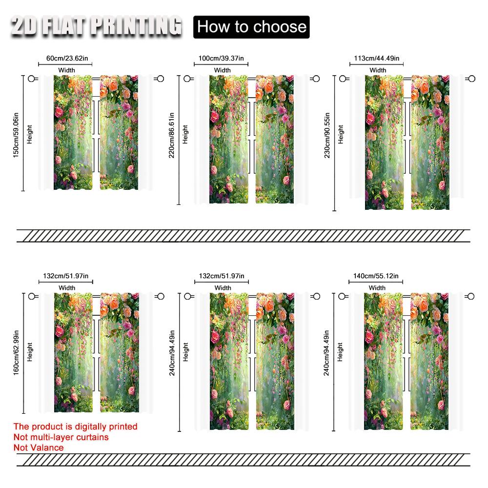 2pc    Drapes Flower vine Versatile 100% Polyester  Without Electricity Holiday Decorations Suitable for Decorations Clearance