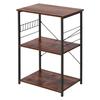 Kitchen Utility Cart, 3 Tier 60 Cm Microwave Stand Coffee Cart, Heavy Duty Storage Rack, Service Trolley On Wheels, Industrial Rolling Work Table with