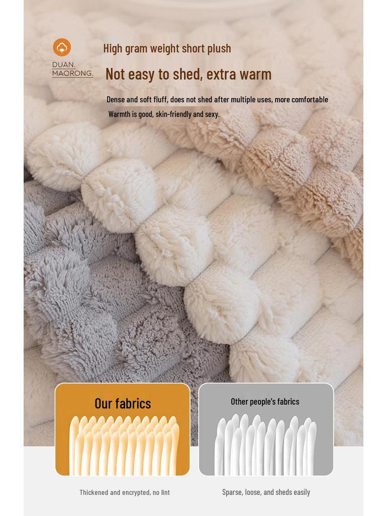 Winter Plush Non-Slip Sofa Cushion & Cover - Modern, Thickened Design