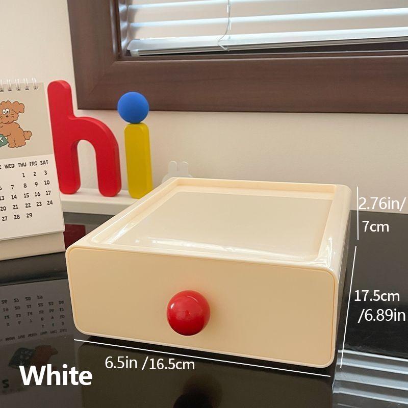 Dopamine Storage Box Household Miscellaneous Items Office Desk Multifunctional Storage Desktop Dustproof Drawer Stackable Design