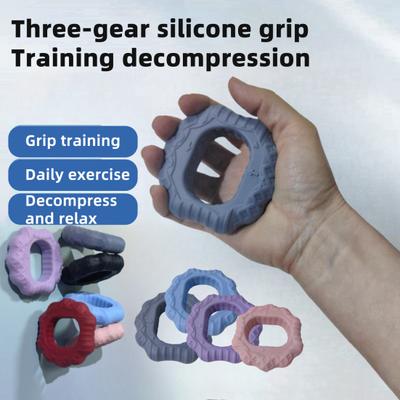Silikon Handgreifer Fingerübungsgerät Ergonomischer Griffkrafttrainer Ring Arthritis Handtherapie Rehabilitation Trainingsgerät