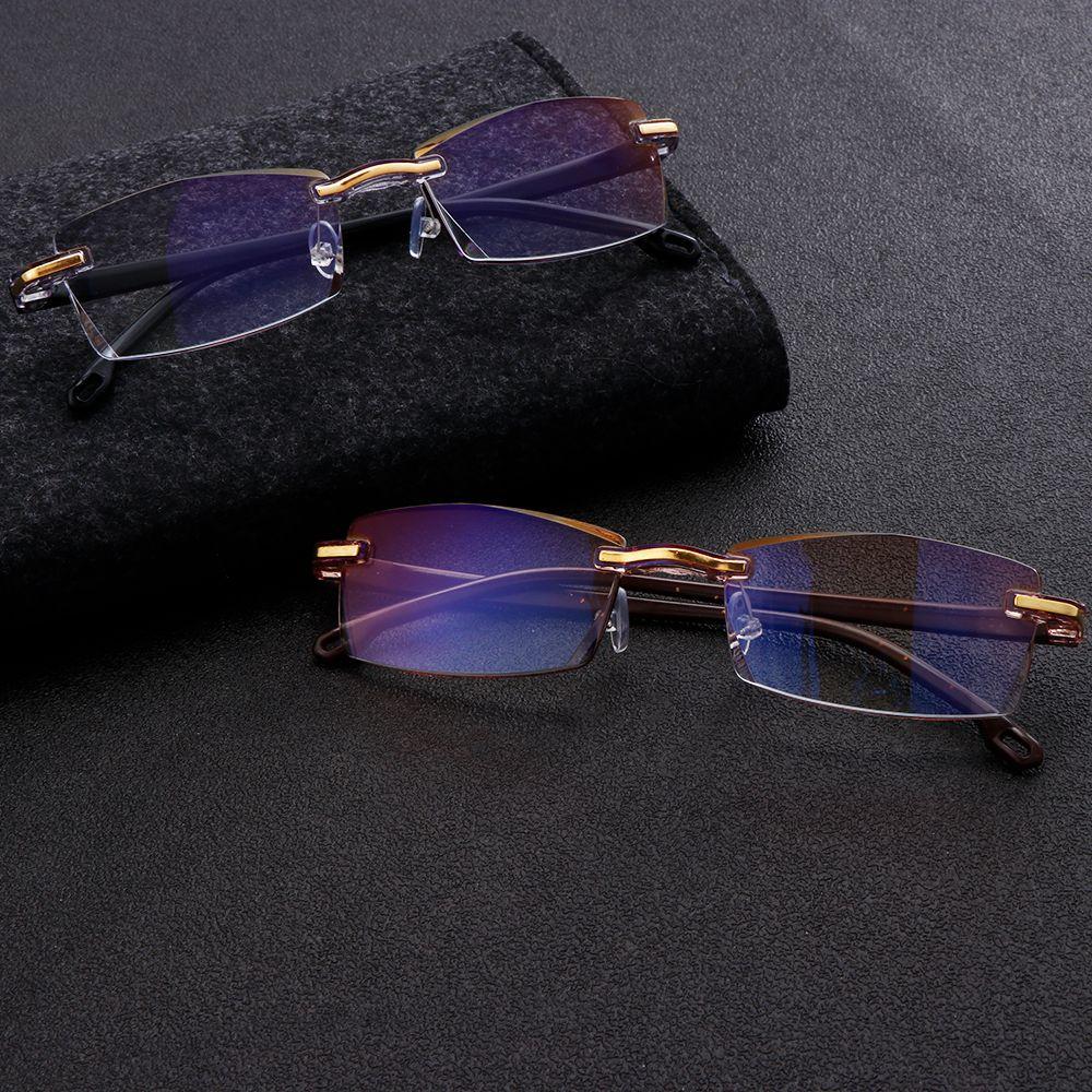 Degree Readers Eyewear Rimless Computer Gaming Goggles Presbyopia Glasses Anti Blue Light Reading Glasses Radiation Protection