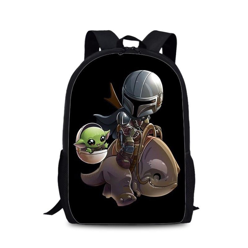 Mandalorian Grogu Batoh pro děti s dvojitým popruhem z odolného nylonového materiálu