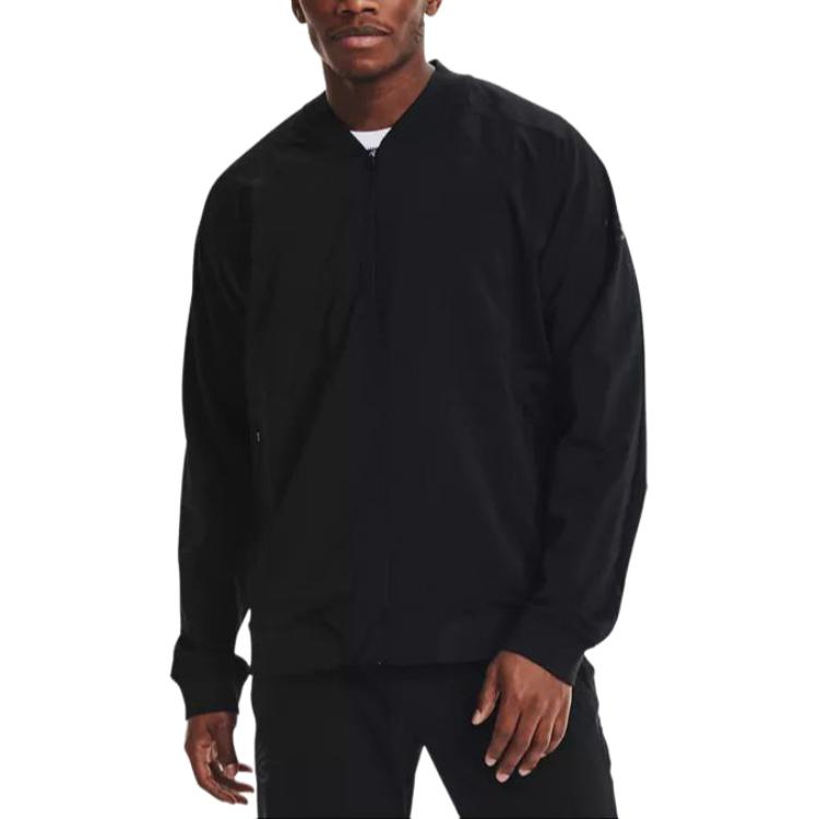 Under Armour Warmup Casual Sports Woven Jacket Men Jacket Black 1356994-001