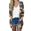 Women's Fashion Casual Comfortable Halloween Printed Mid-Length Cardigan With Pockets Jacket