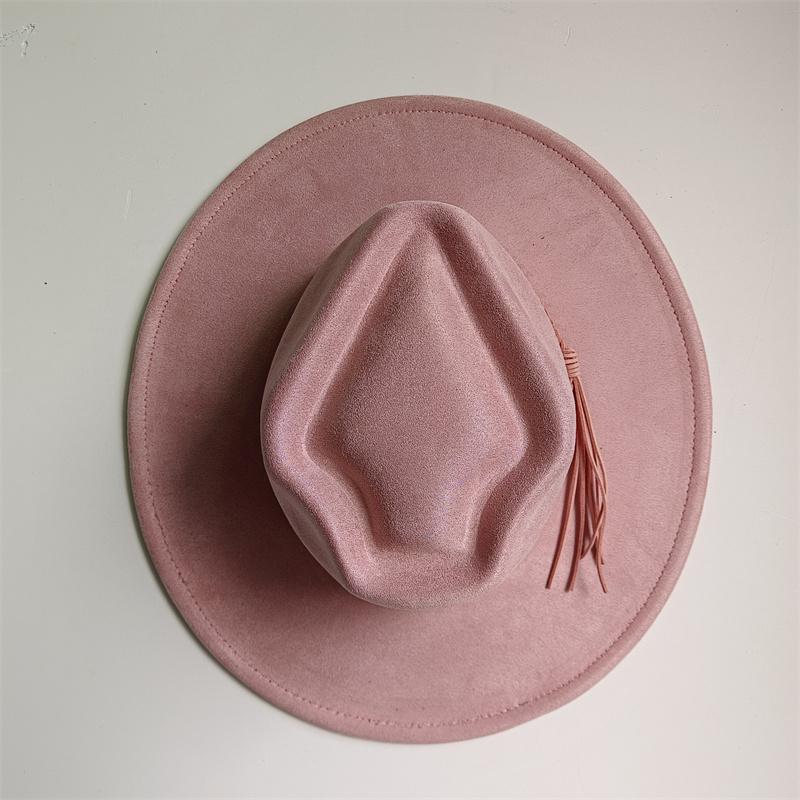Dark blue Suede Hat LOVE Fashion 2026 New Autumn/Winter Collection Unisex Felt Fedora Hat Classic Church Hat Women's Sun Hat