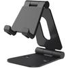 Mobile Phone & Tablet Desktop Holder: Adjustable Double-Fold Aluminum Stand