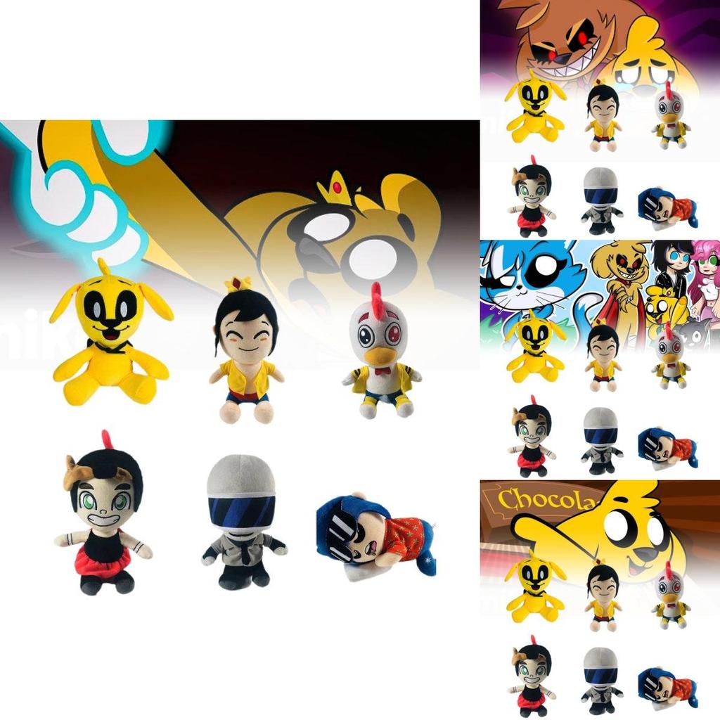 Adorable Mikecrack Yellow Dog Rooster Mask Plush Toy 25cm Soft And Comfortable For Kids