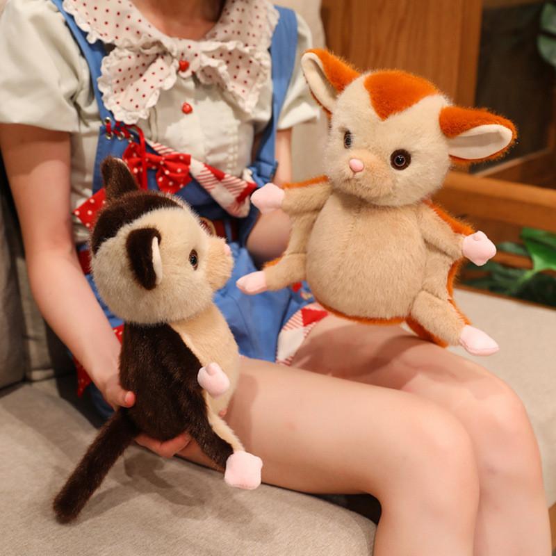 Plush Sugar Glider Toy Animal Zoo Souvenir Soft Stuffed Animal For Kids And Adults