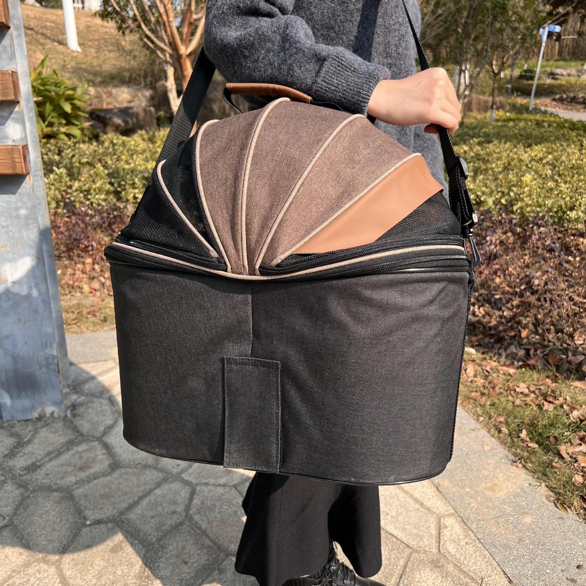 

Large Capacity Foldable Blue Canvas Pet Carrier for Bicycle and Scooter Bicycle Steel Frame Bag