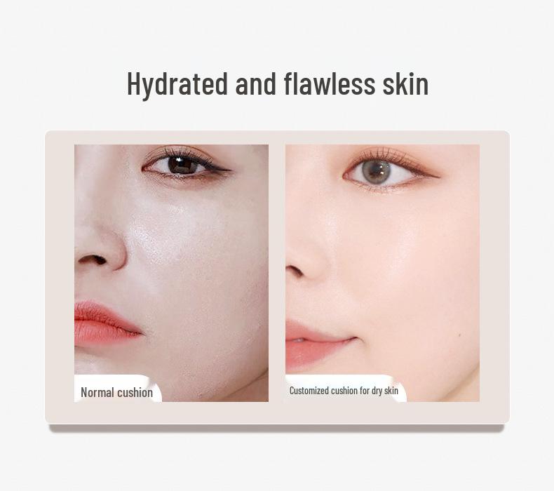 NOVO Flawless Cushion Foundation: Lightweight, Oil-Control, Moisturizing, Waterproof, Long-Lasting Creamy Foundation
