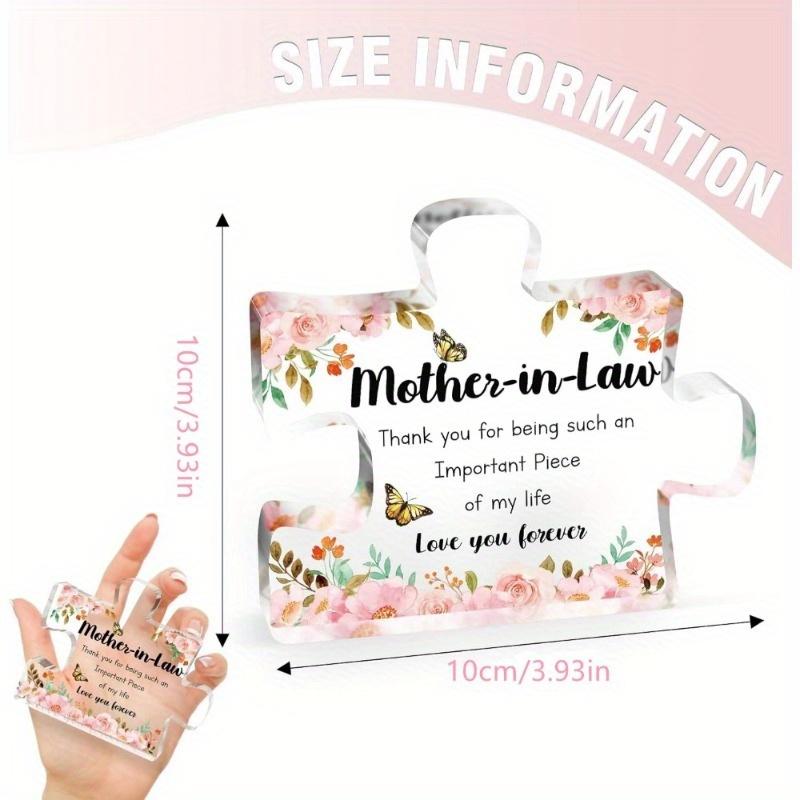 Prezenty dla Teściowej - Akrylowe Elementy Puzzle, Prezenty Urodzinowe dla Mamy, Najlepsza Rocznica Dnia Matki G