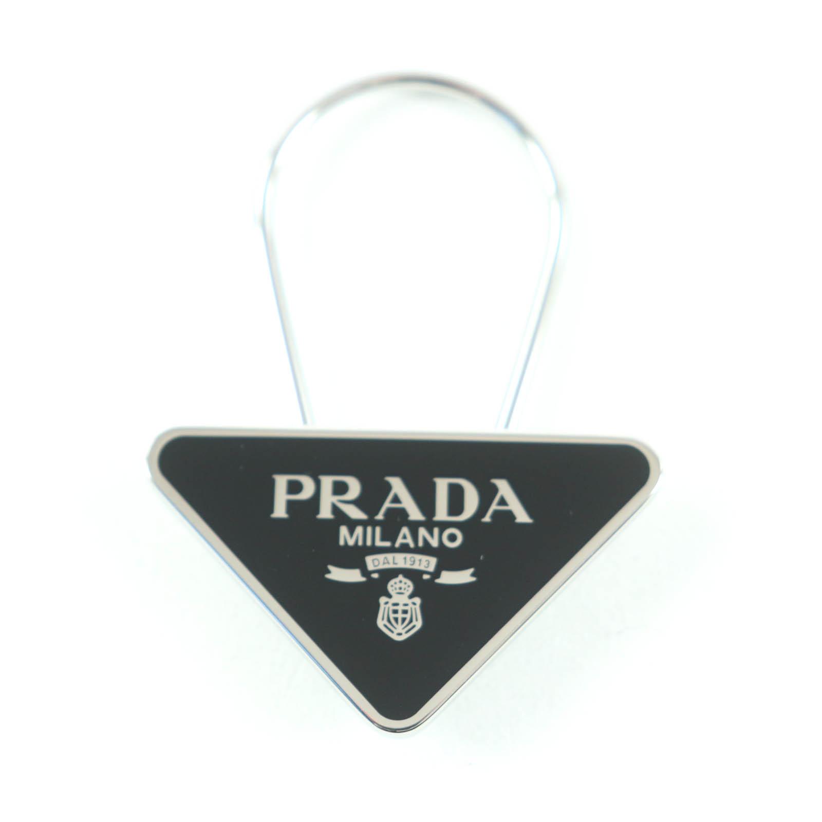 

Excellent PRADA key ring Triangle logo Women 2PS395 Used