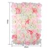40x60cm Silk Rose Hydrangea Flower Wall Wedding Backdrop Decor Cream White Artificial Floral Panel