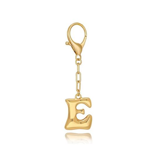 Letter Keychain Mini 3D Alphabet Charm Key Chain with Lobster Clasp Lightweight Bags Keys Bracelets Accessory