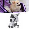 Pet Stroller Lightweight Foldable Ventilate Oxford Portable Small Dog Stroller for Dogs Cats Grey