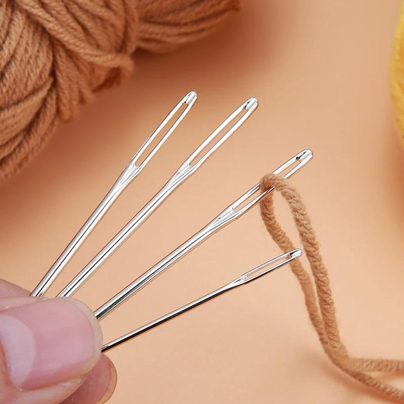 9 PCS Large Eye Blunt Sewing Needles Cross Stitch Knitting Needle Handmade Leather Embroidery Thread Needle Sewing Accessories