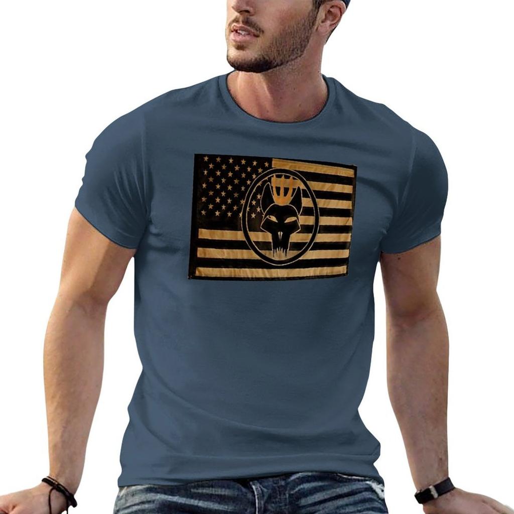 SEAL TEAM BRAVO BW FLAG TShirt Big Size Simple TShirt