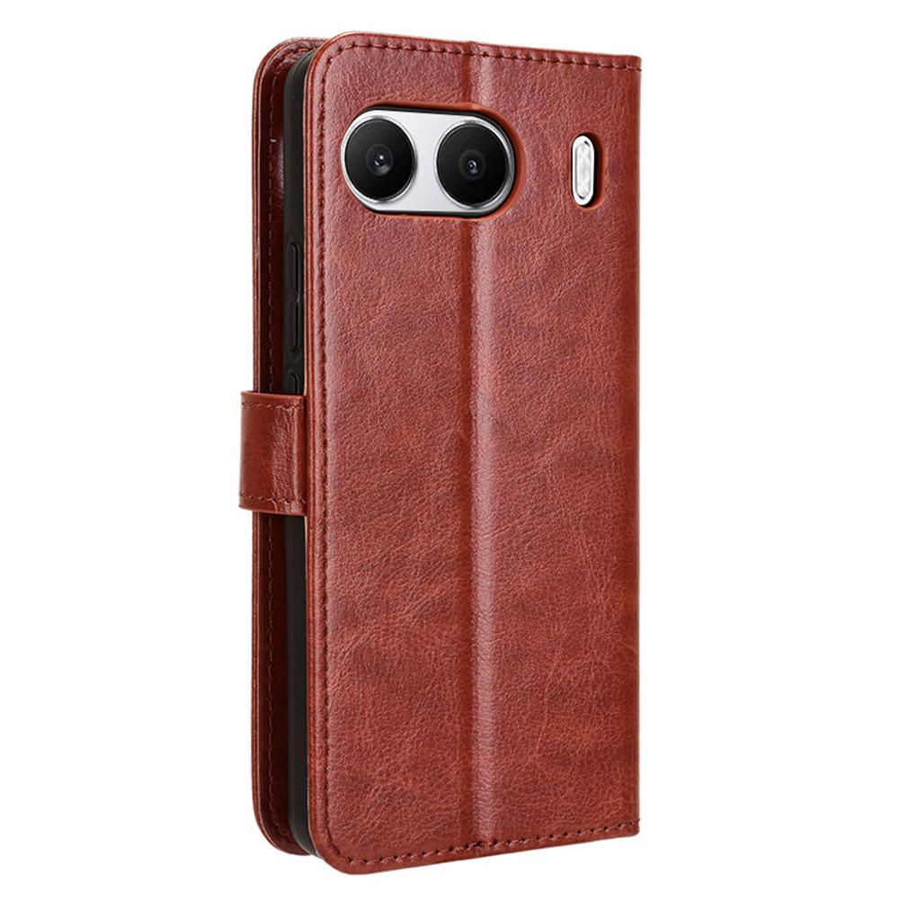 For OnePlus Nord 4 Case Crazy Horse Texture PU Leather Phone Wallet Cover