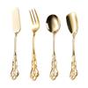 304 Stainless Steel European Hollow Court Relief Creative Dessert Cake Spoon Fork Ins Retro Souvenir