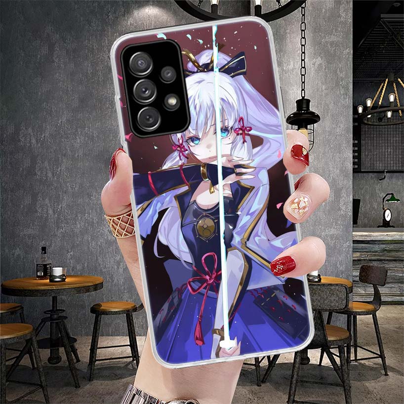 Genshin Impact Kamisato Ayaka Phone Case For Samsung Galaxy A12 A22 A32 A52 A72 A02S A51 A50S A71 A70 A31 A20S Note 20 Ultra S10