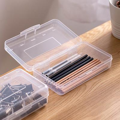 Przezroczysty piórnik w minimalistycznym stylu, piórnik, przybory do szkicowania dla uczniów, plastikowy piórnik, artykuły szkolne