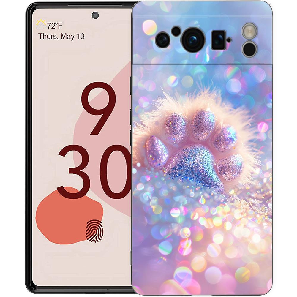 

Cute Dog Paw Print Aesthetics Phone Case Cover for Google Pixel 9 8 7 6 7A 6A Pro Shockproof Soft TPU 9 Pro XL Shell Capas Funda Google Pixel 9 Pro