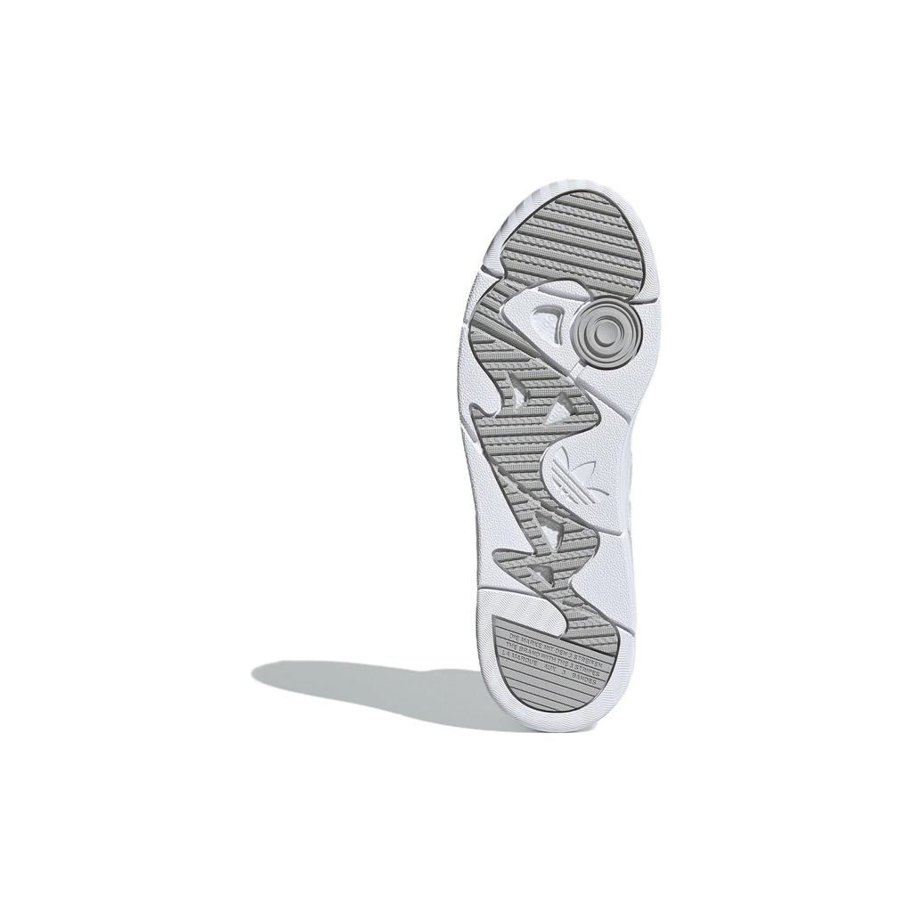 Adidas Originals Post Up Round Toe Lace-Up Shock Absorbing Durable Mid-Top Skate Shoes Unisex Skate Shoes White Gray Gold IF4342