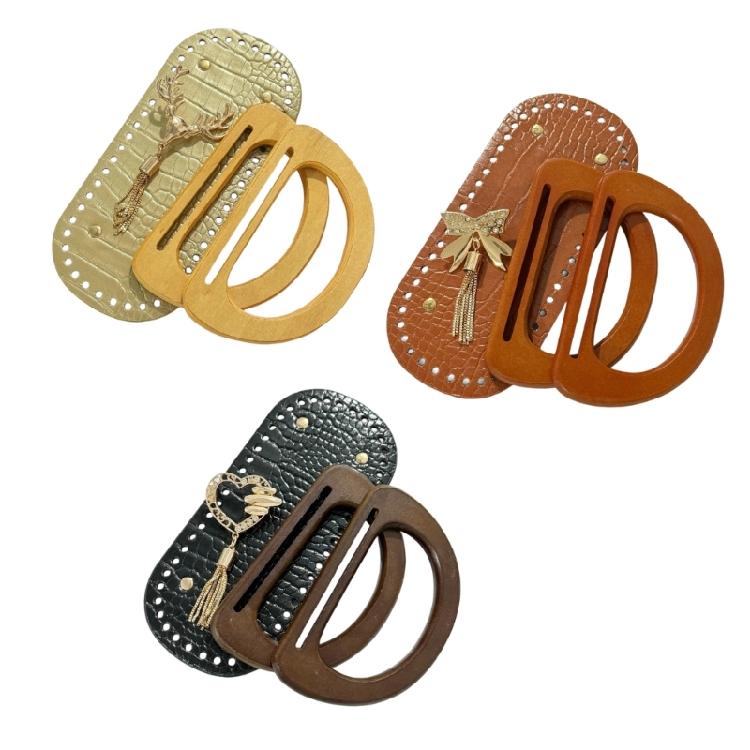 Bag Making Supplies Bag Accessories Leather Bag Bottom Shaper Bag Handle Charm for DIY Crocheted Purse Making Repairing